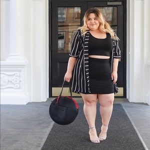 Contrast Stripe Kimono